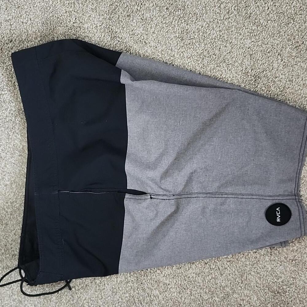 RVCA Men's Two-tone Black And Gray Board Shorts
